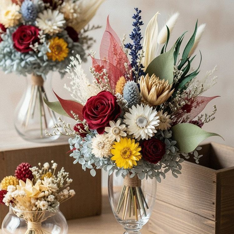 sustainable event decorations using preserved botanicals